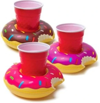 Factory Customize Large Capacity Drink Float Inflatable Floating Cup drink Holder Float bar for the beach pool party