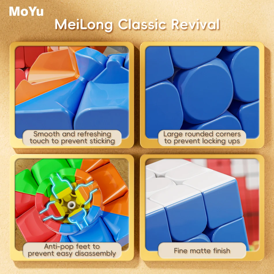 Moyu Meilong DIY 3x3 Cube Mosaic Art Gallery Cube3x3 5x5 10x10 Set Creative Assembling Magic Cube Plastic Puzzle Toys