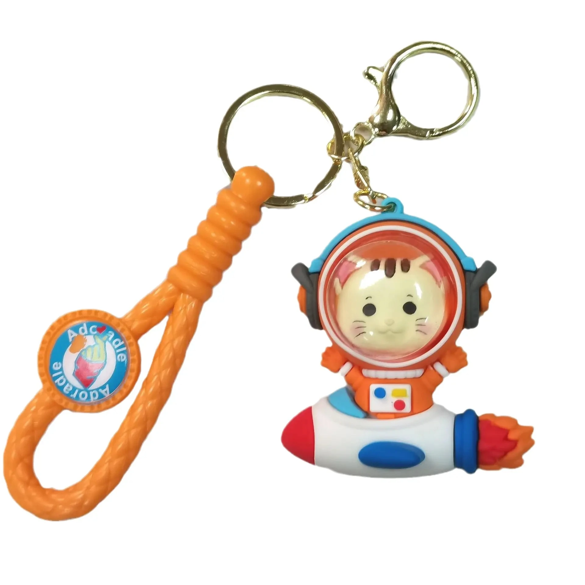 2024 оптовая продажа на заказ 3D ПВХ резиновый креативный милый космический астронавт брелок для ключей Автомобильный брелок аксессуары Мультяшные брелки