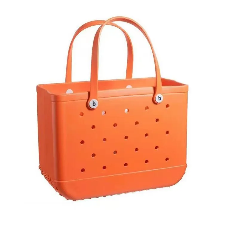 Popular Waterproof Woman Eva Rubber Tote Large Shopping Basket Bags Beach Silicone Bog Bag Purse Eco Jelly Candy Lady Handbags