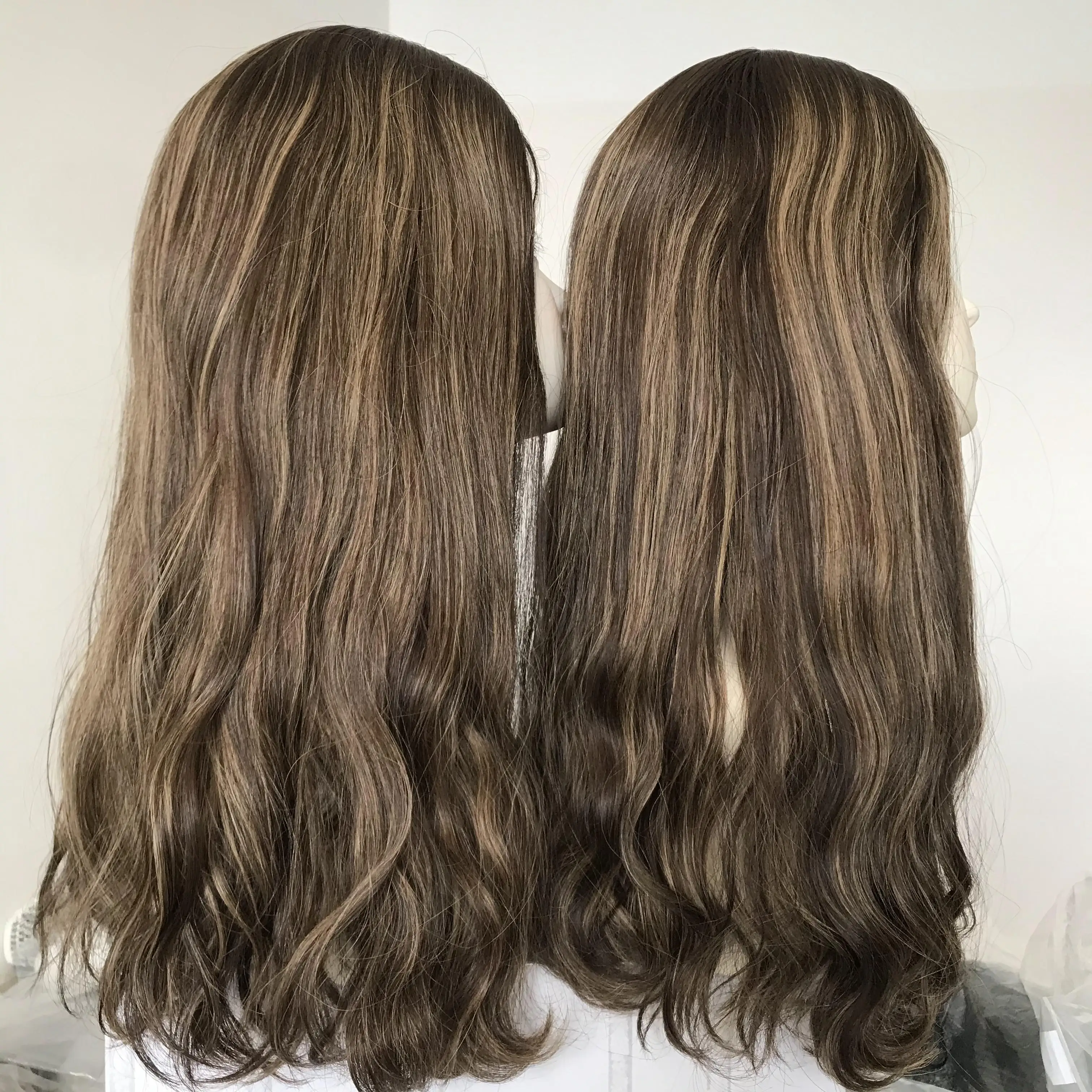 LX141 Fashionable Luxury Soft Silky European Blonde Human Double Drawn Virgin hair Jewish kosher wigs