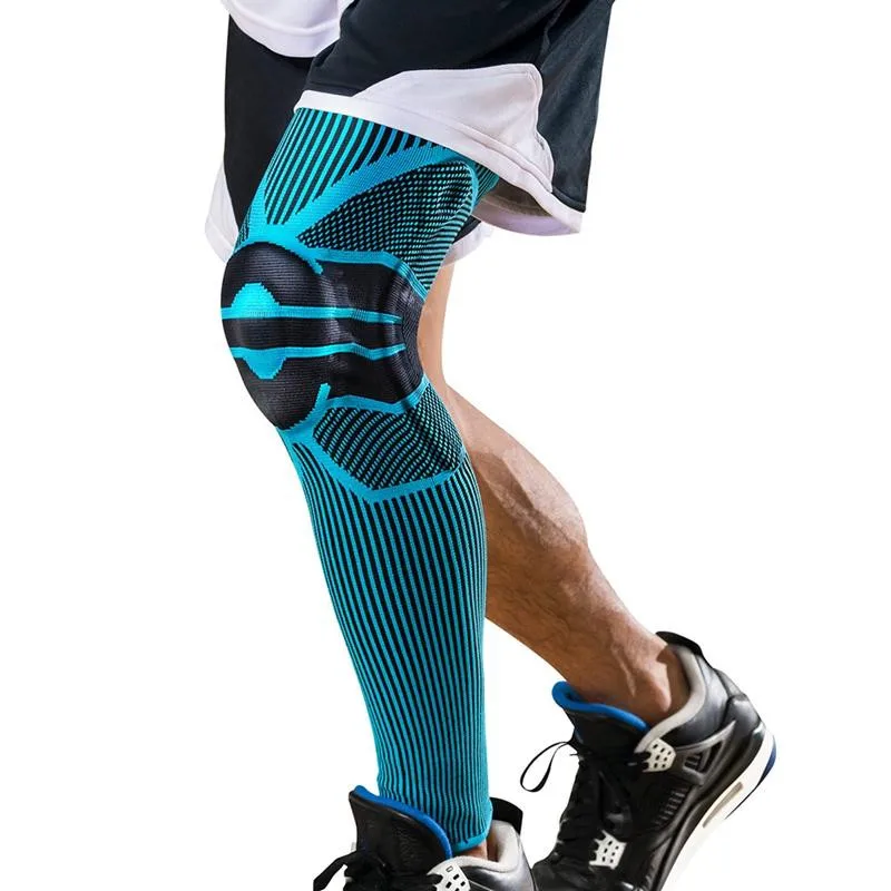 Long Knee Pads Running Leg Sleeve Knee Brace Support Protector Sport Kneepad Football Shin Guard