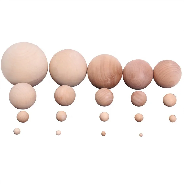 custom educational decorative natural pine wooden ball wooden balls