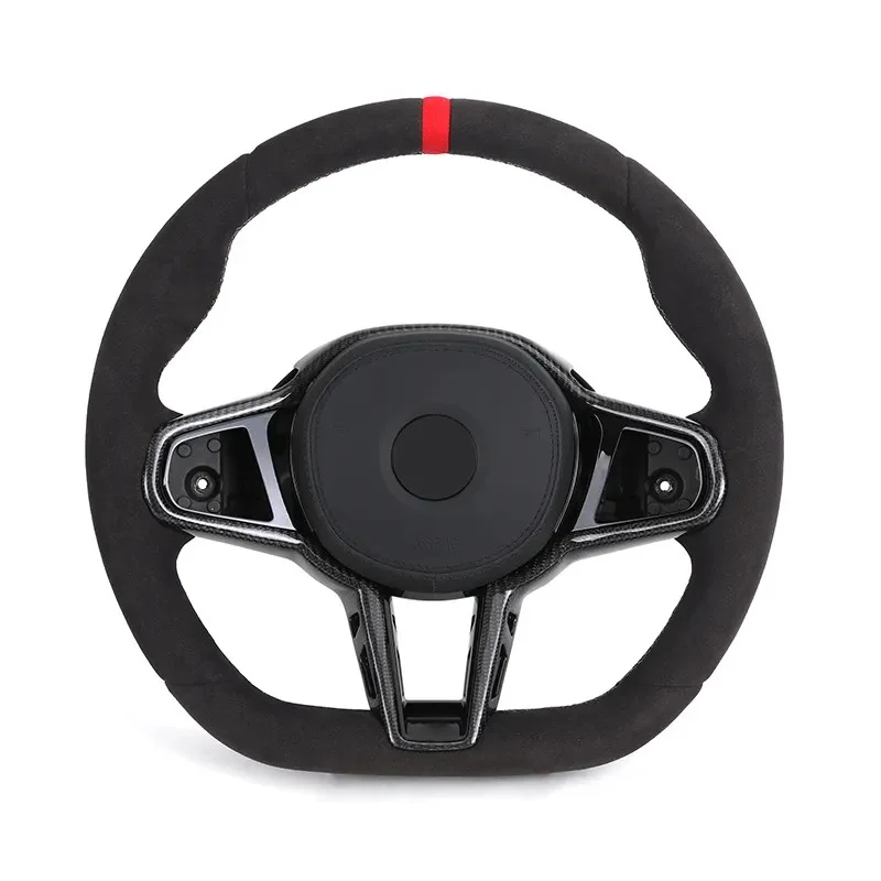 Without Button LCI Full Alcantara Steering Wheel for BMW G Series G01 G20 G05 G26 G30 M3 G80 M4 G82 M8 F92 F96 F97 M235i M340i
