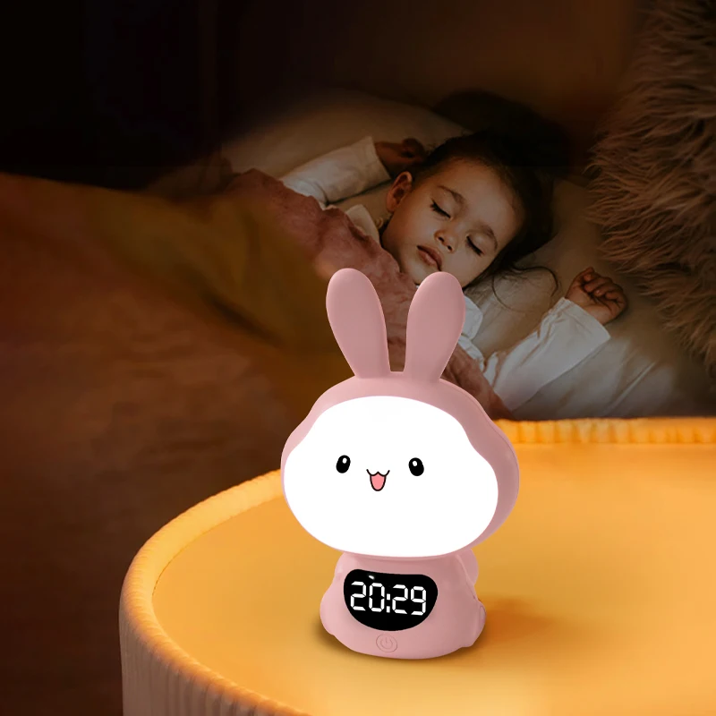 Warm White Touch Led Romantic Wall Plug-in Clock For Bedroom Sunshine Sunrise Alarm Clock Sleep Train Trainer