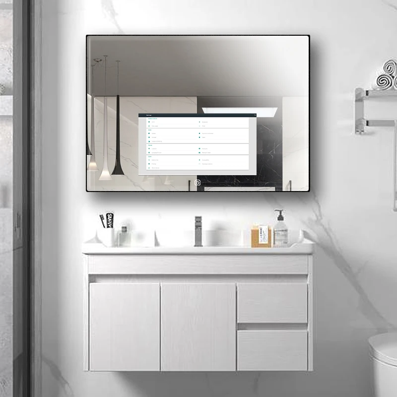 Framed Wall Mounted Screen Smart Magic Mirror Touchscreen For Japan Korea