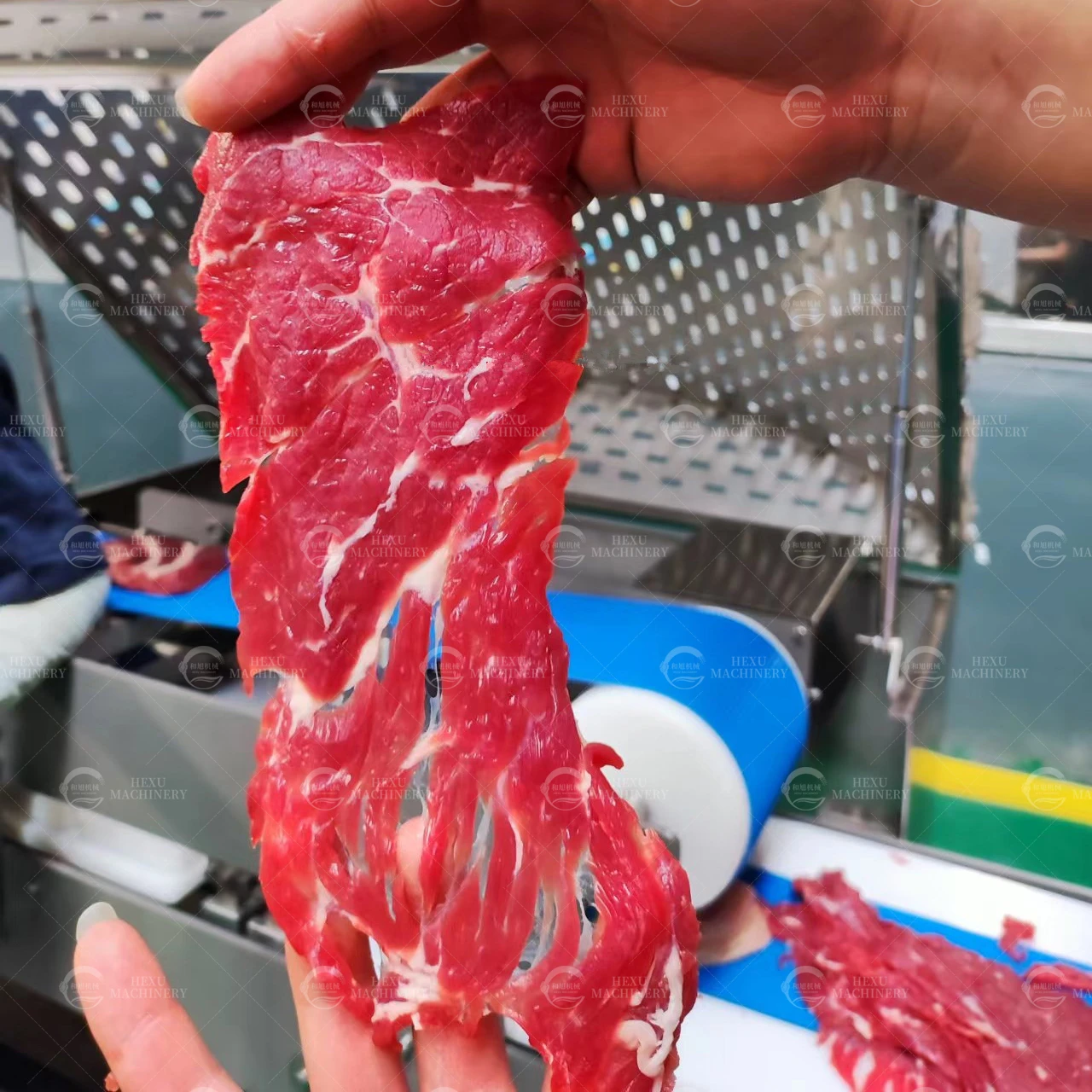 Коммерческая машина для нарезки мяса горизонтальная куриная грудка филе лосося и бекона