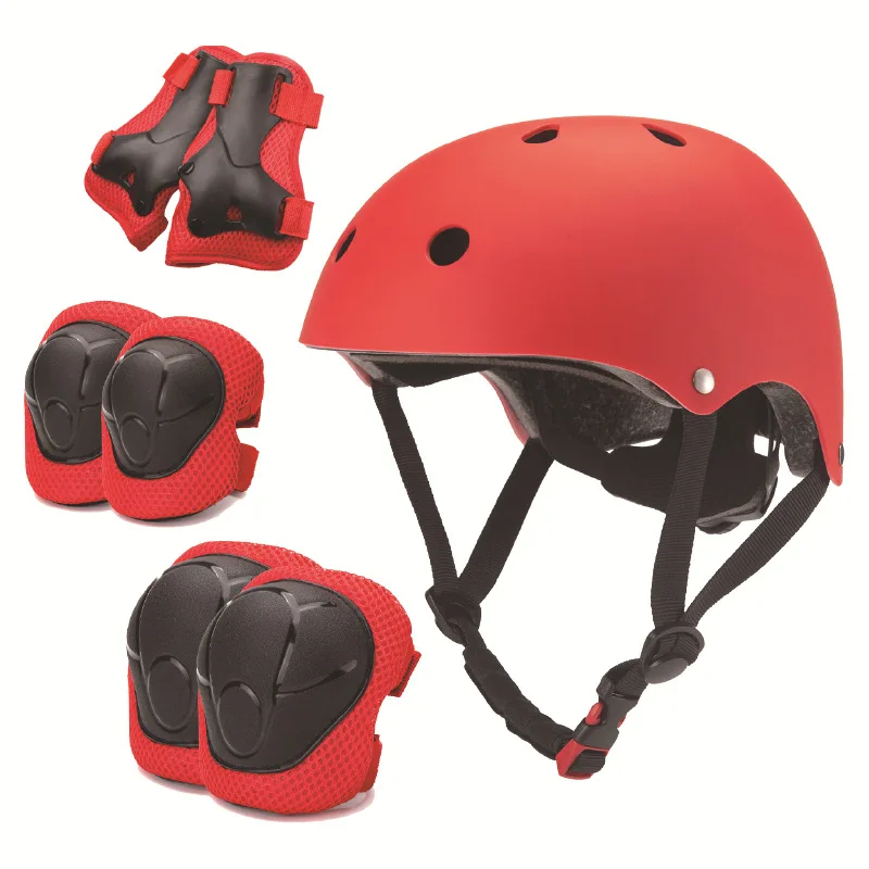 Factory price Fashionable Roller Skating Helmets 7 in 1 kids helmet and pads set