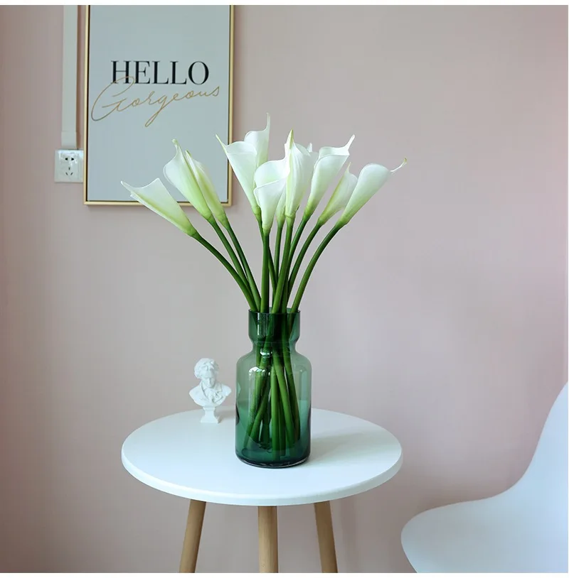 PU material calla lilies artificial flower hot selling decorative flower for home office