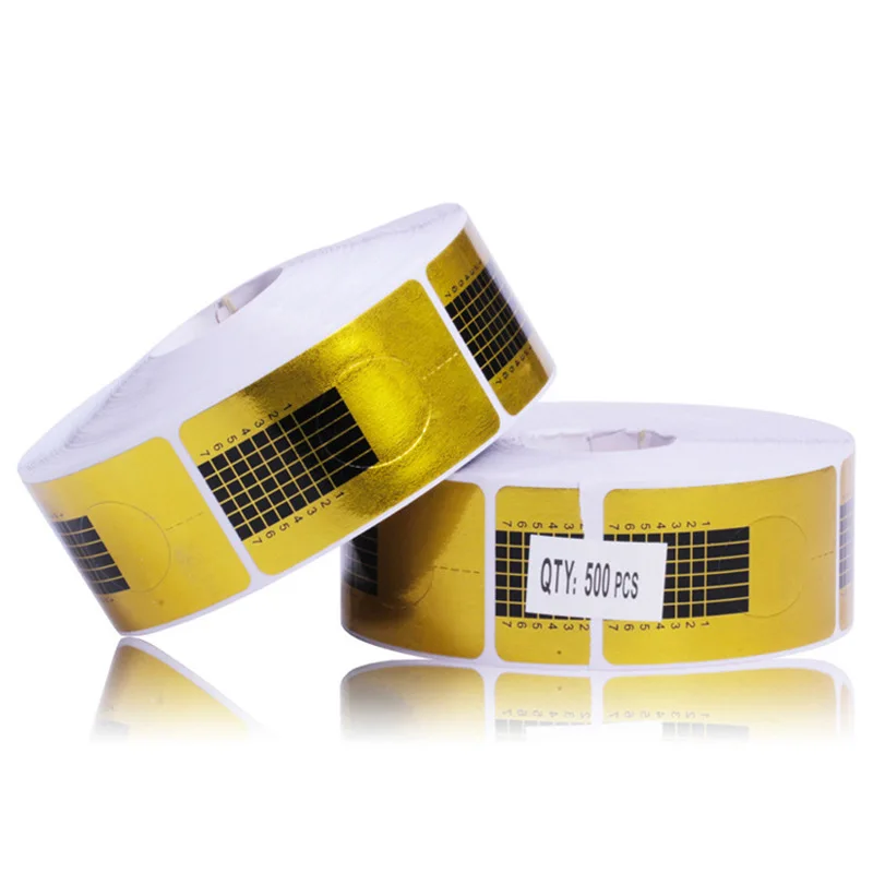 TSZS 500pcs Durable Square Extension Nail Forms Acrylic Nail Extension UV Gel Paper Butterfly Shaped Nail Form