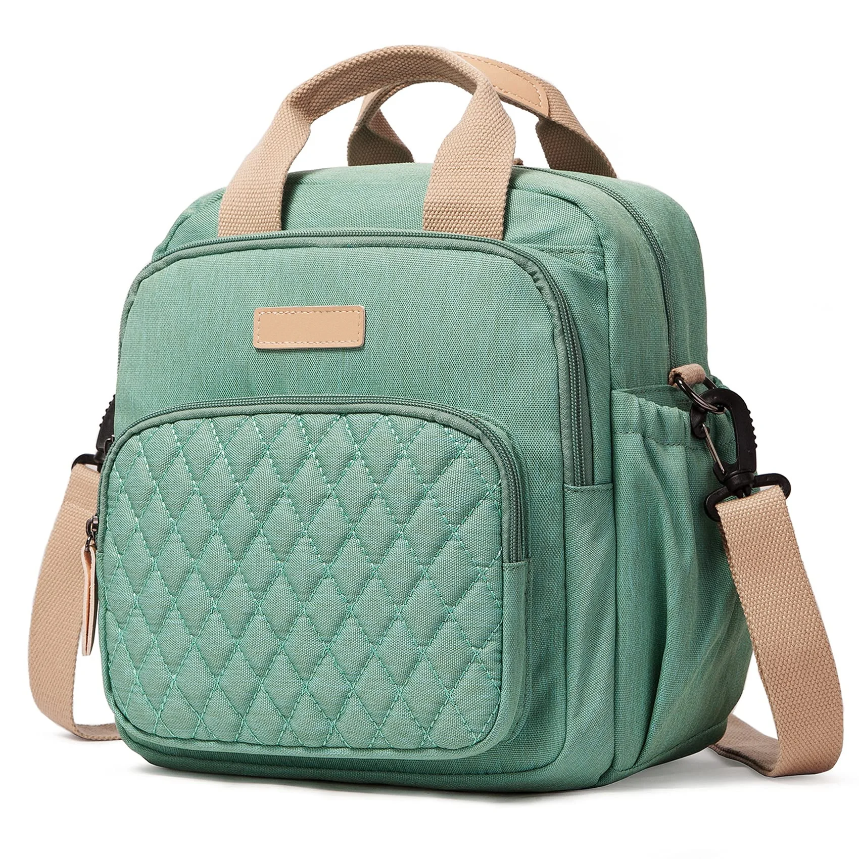 3 in 1 Convertible Lunch Tote with Side pockets Cooler Bag for Girls Kids School Office Beach Insulated Lunch Thermal Bag