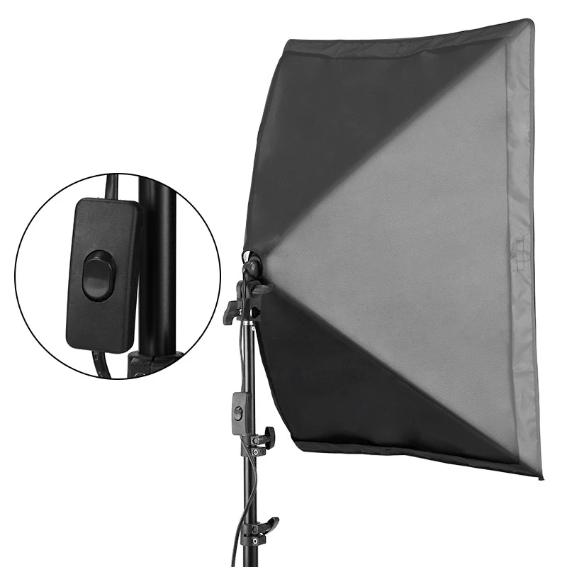 E-reise Professional Camera Photo Accessories Photography Studio Softbox Lighting Kit with 2.1m tripod