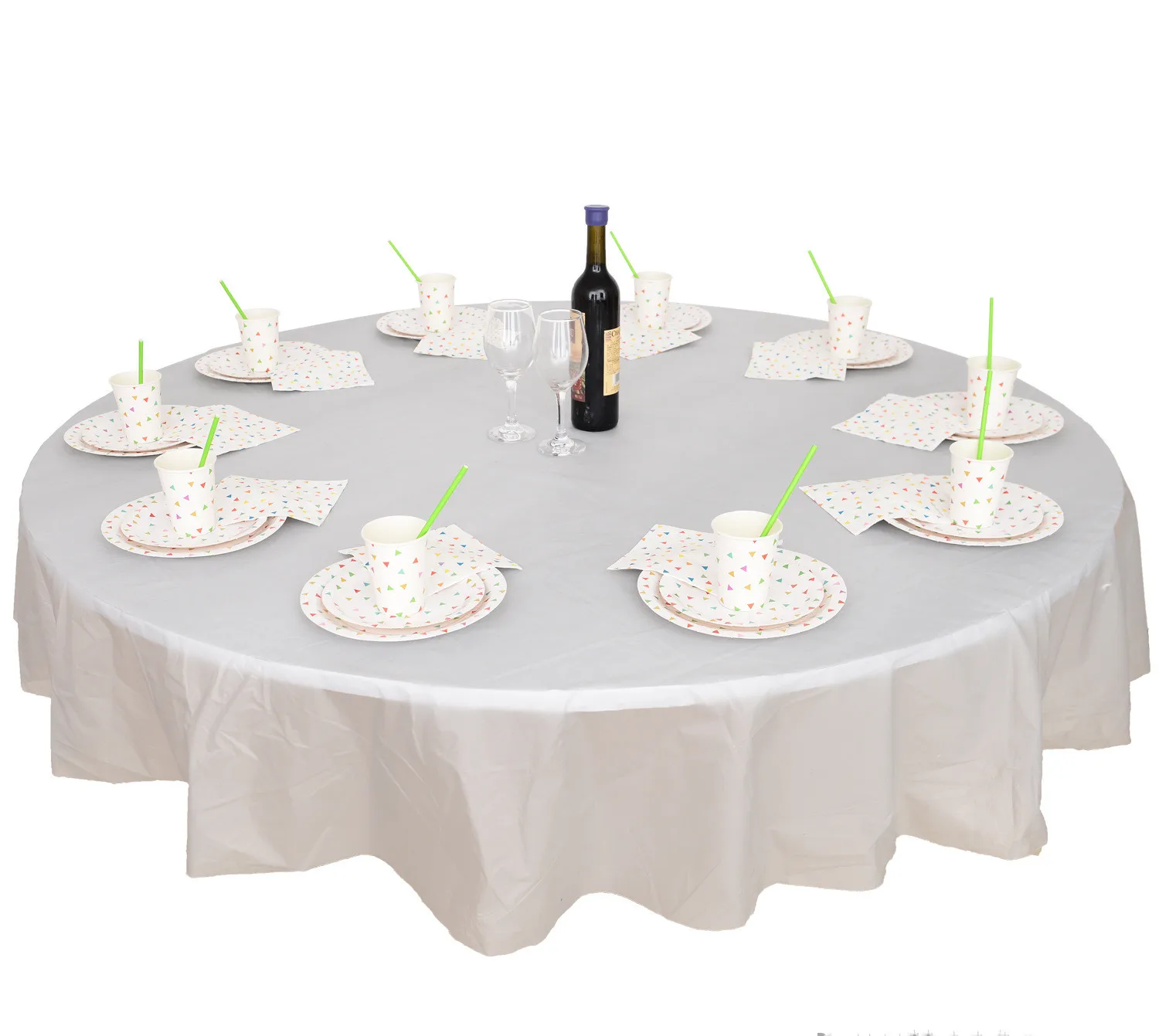 Disposable PE tablecloth plastic tablecloth solid color waterproof tablecloth wedding manufacturers