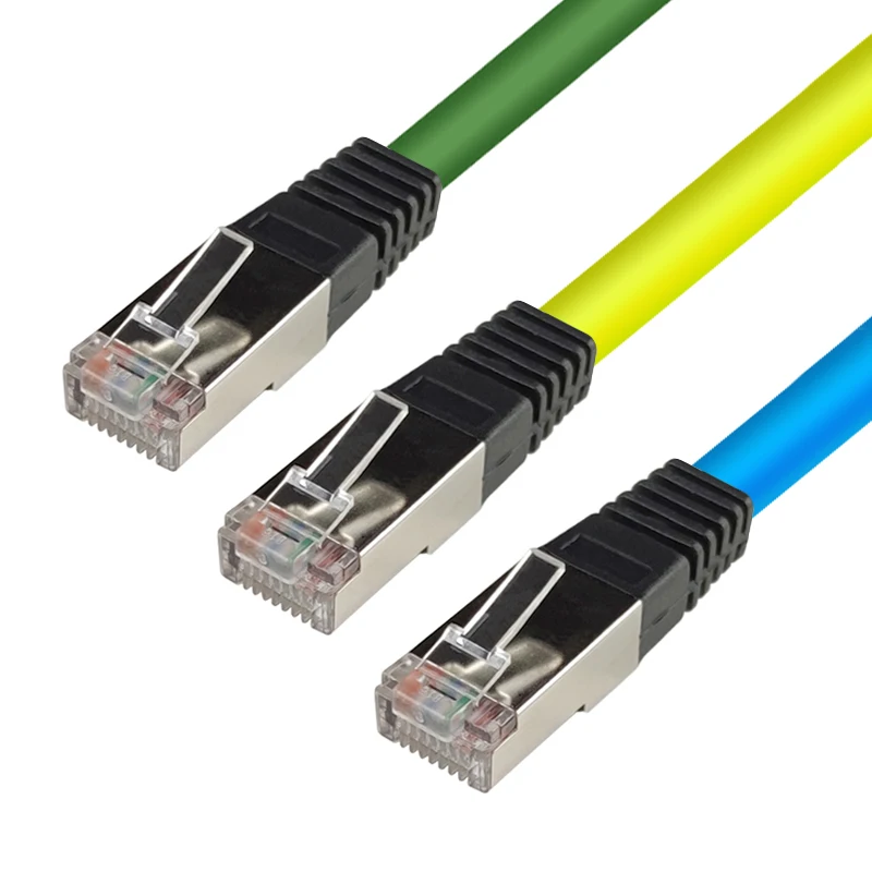 Cat5e cable Network Sftp Rj45 8p8c green yellow Blue black Industrial Ethernet cable
