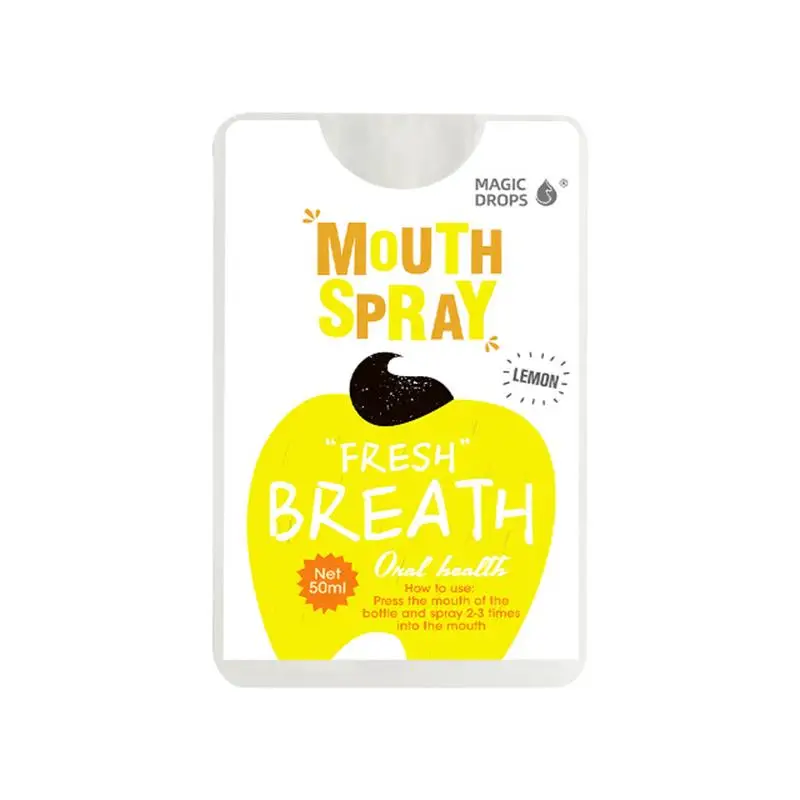 Wholesale Private Label Fruit Flavor Oral Spray Portable Lemon Breath Freshener Spray For Women