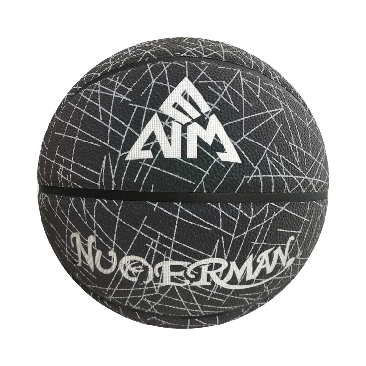 Pu Leather Composite Factory Made Brand Custom Black Basketball
