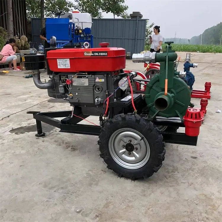 Diesel sprinkler pump with high head and rain gun