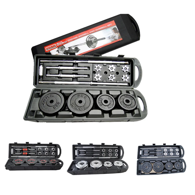 High Quality Gift Box Packaging Vanished 50 KG Dumbbell Set on Promotion Adjustable Black Painting Dumbbell Set
