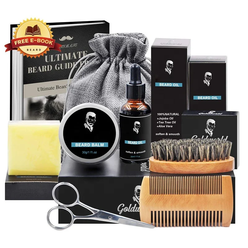 Wholesale Beard Care Unscented Men Beard Oil Gift Set for Men Grooming & Care Beard Care Set