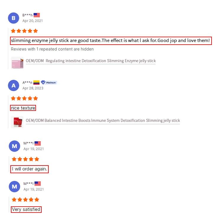 OEM/ODM weight control Boosts lmmune System Boost your metabolism Detoxification Slimming Enzyme jelly stick