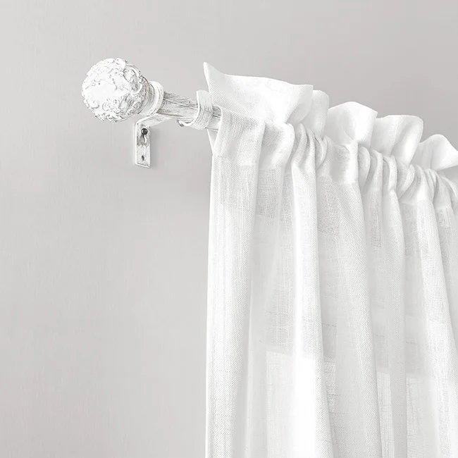 Modern style curtain pole white curtain poles tracks accessories home curtain rod set