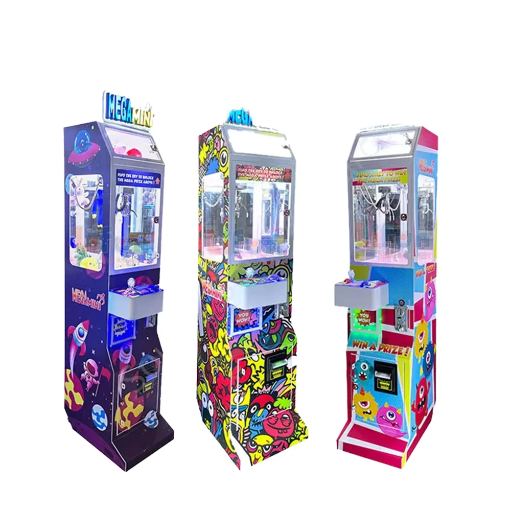 Customized Small Mini Mega Rent Claw Machine Toy Prize Vending Crane Game Machine With Bill Acceptor
