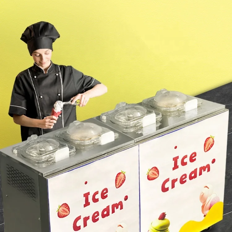 mobile commercial thai professional soft milk ice cream making display machine for gelato automatic in turkey