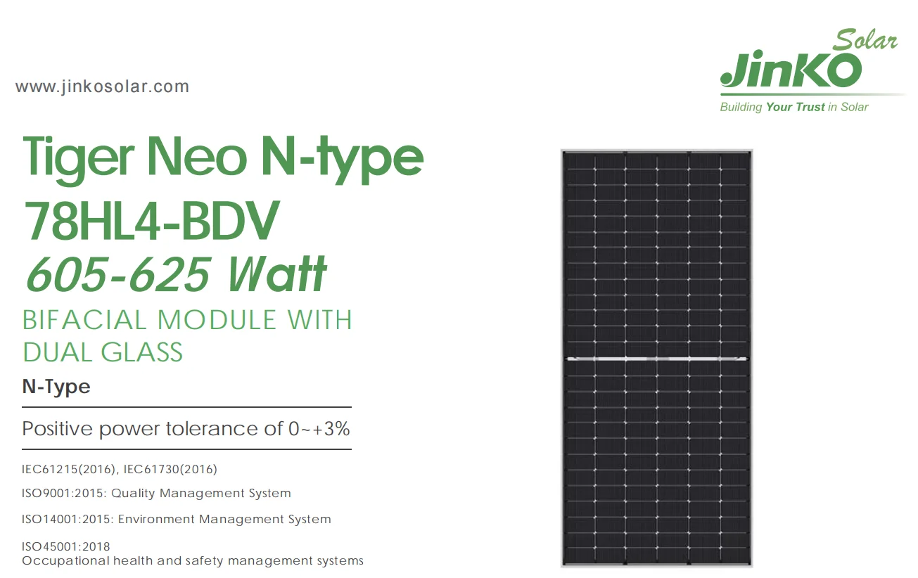 JA/Trina/jinko solar panel bifacial n-type 580w 585w 590w 625w 630w 695w 700w