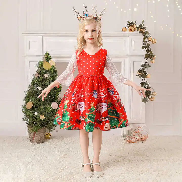 Fashion Princess Dress Christmas Dress Birthday party girl dress