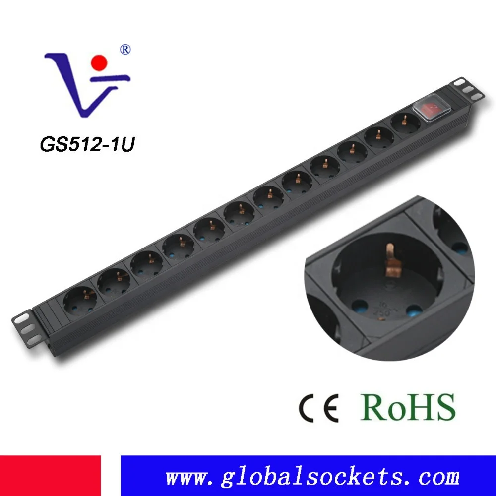 1U German type PDU