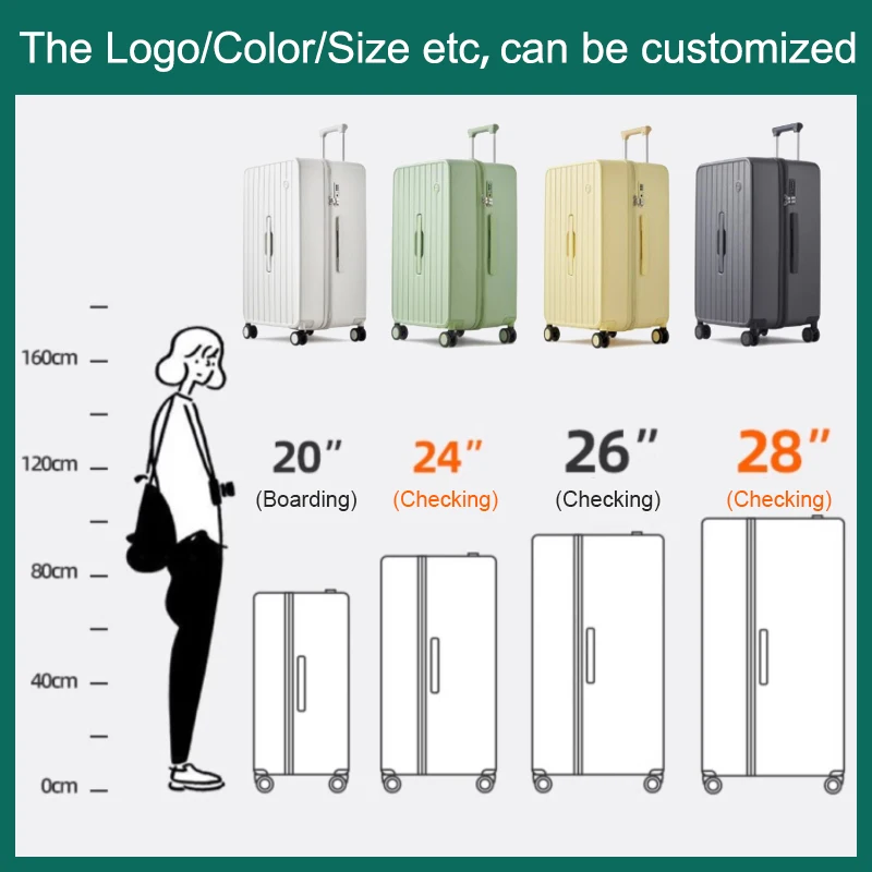 3:7 ratio partition easier to unpack less effort trolley luggages hard shell travel suitcases long distance luggage travel bags