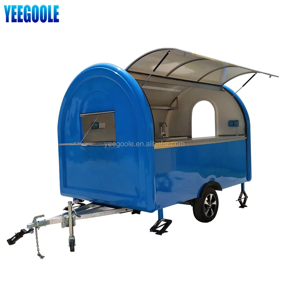 CE OEM gas/electric mobile fast food vending ice cream field trailer/cart /van with power supply