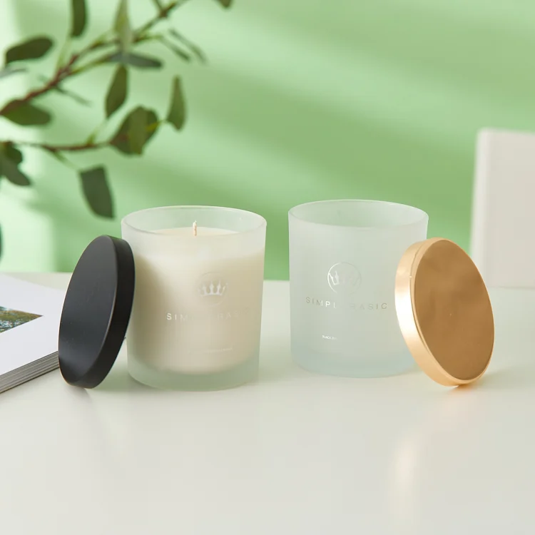 7 унций Матовые прозрачные банки для свечей пустые толстые стеклянные контейнеры оптом изготовления