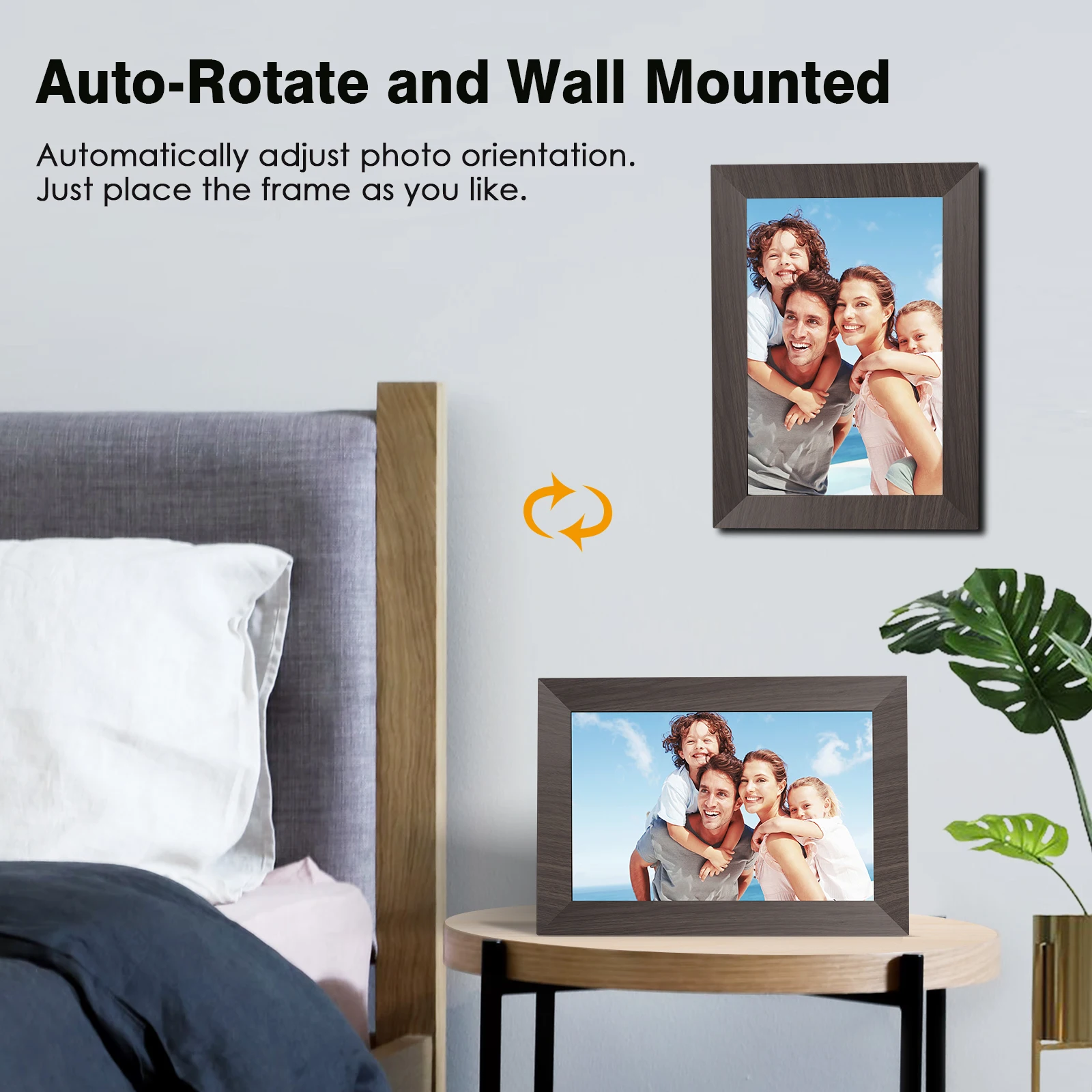 Цифровая фоторамка для фильмов, оптовая продажа, 10,1 дюйма, Бесплатная загрузка, полностью английский, синий, черный, акриловые часы, OEM аудио, AAC APE DAT Video