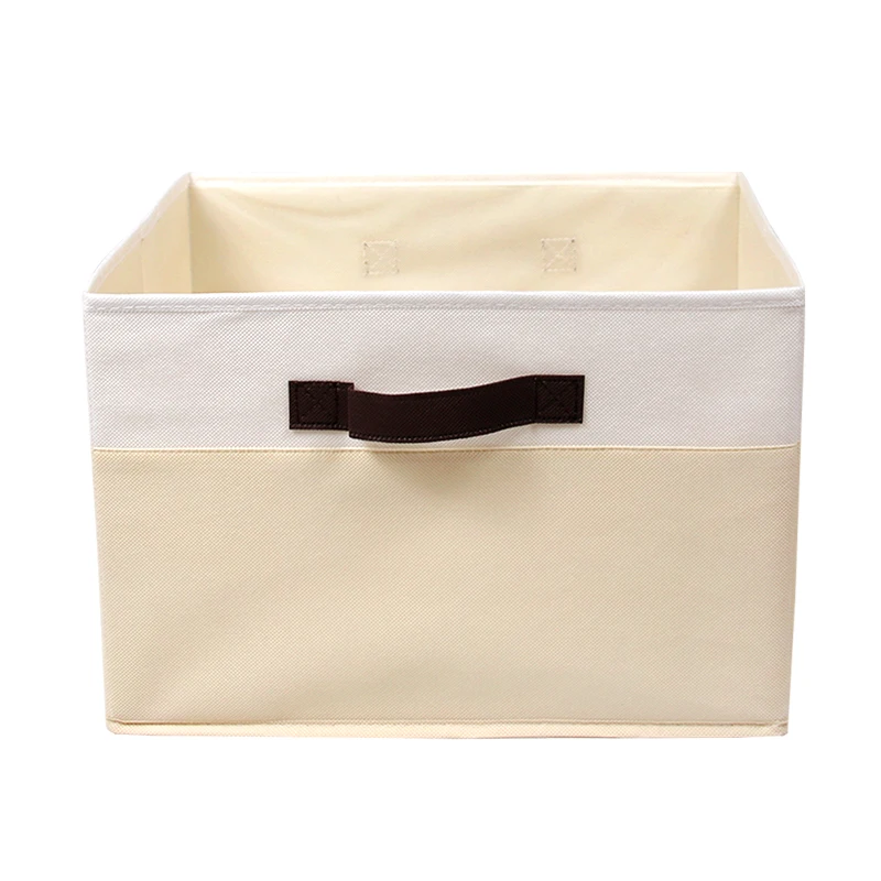 Household Cloth Storage Box Container Folding Office Drawer Home Storage Basket For Book Pant Toy Wardrobe Organizer Bin & Box
