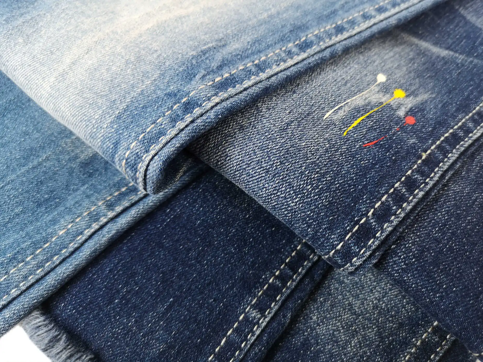 T838 High quality Foshan denim fabric manufacture 98% cotton 2% spandex stretch denim fabric for jeans