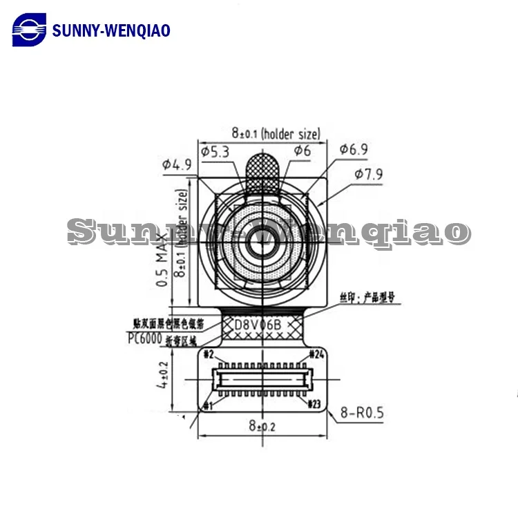 HD high definition micro 8MP Fixed Focus FF ov8865 MIPI No ir Filter phone Mini night vision web  Camera Module