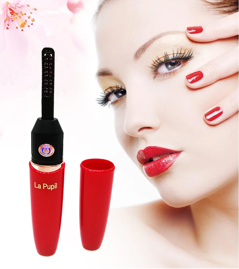 Makeup Tool USB Rechargeable Fast Heating Electric Eyelash Curler with Indicator Light