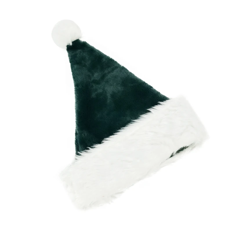 High Quality Christmas Xmas Soft Hat Santa Claus Red Short Plush Hat Merry Christmas Decor Gift