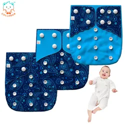 COLLABOR 3PCS/SET Reusable Ecological Cool Baby Diapers OEM Wholesale Baby Diapers Size 3 Washable
