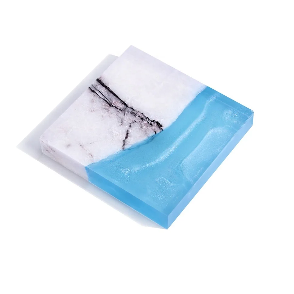 Hot Sale Resin Marble Stone Coasters Wholesale Epoxy Resin Cup Coaster