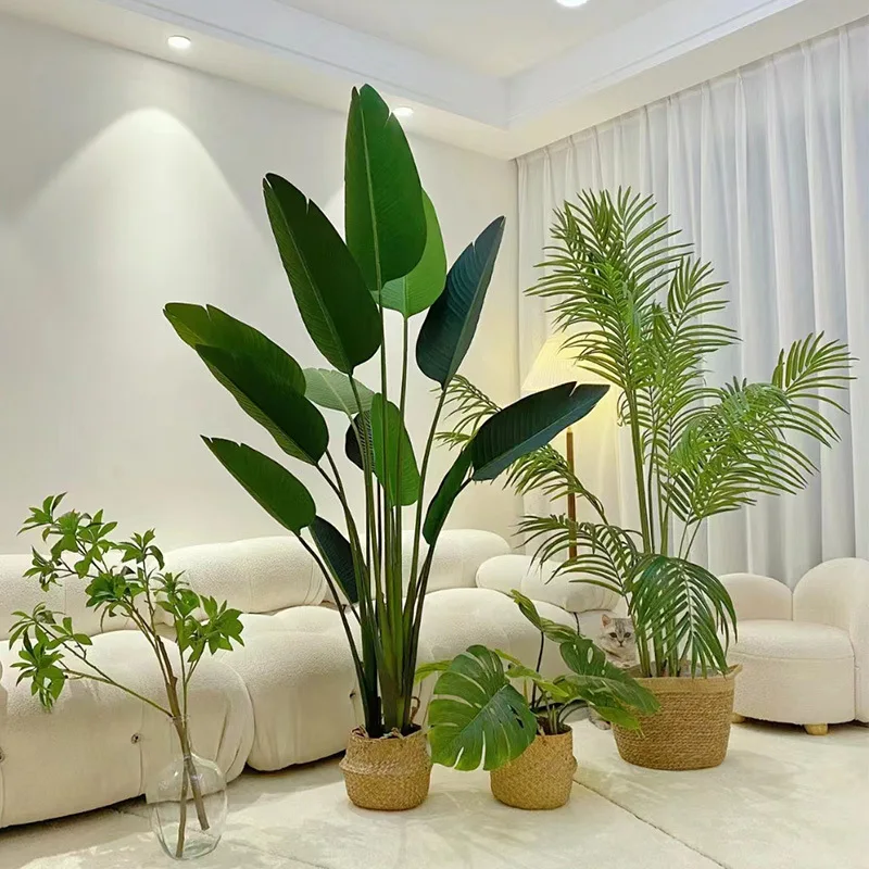 Wholesale Artificial Plant for Home Decor Indoor 5ft Artificial Bird of Paradise Plant Fake Tropical Palm Tree