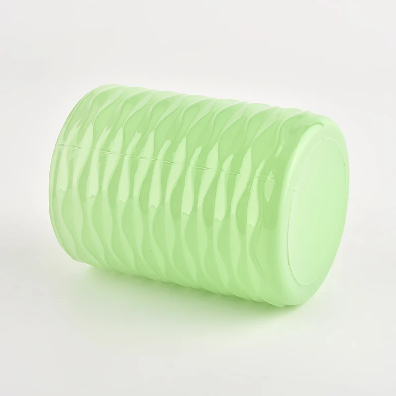 Factory Price Nordic Empty Frosted Glass Candle Jar Round Bottom Free Sample Empty Candle Vessels