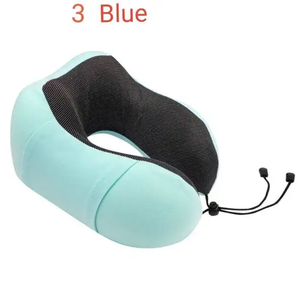 Memory Foam U Shape Neck Support Travel Pillow for Airplane Car Train Rest