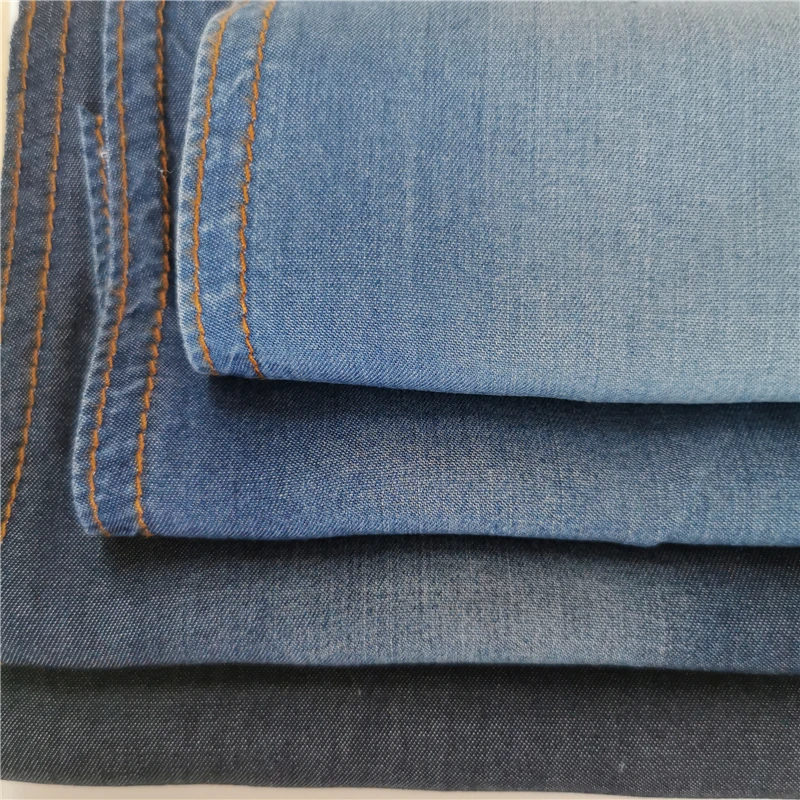 
Factory price wholesale 100%tencel lyocell 4.5oz twill tencel thin denim fabric for jeans and dress on sale 