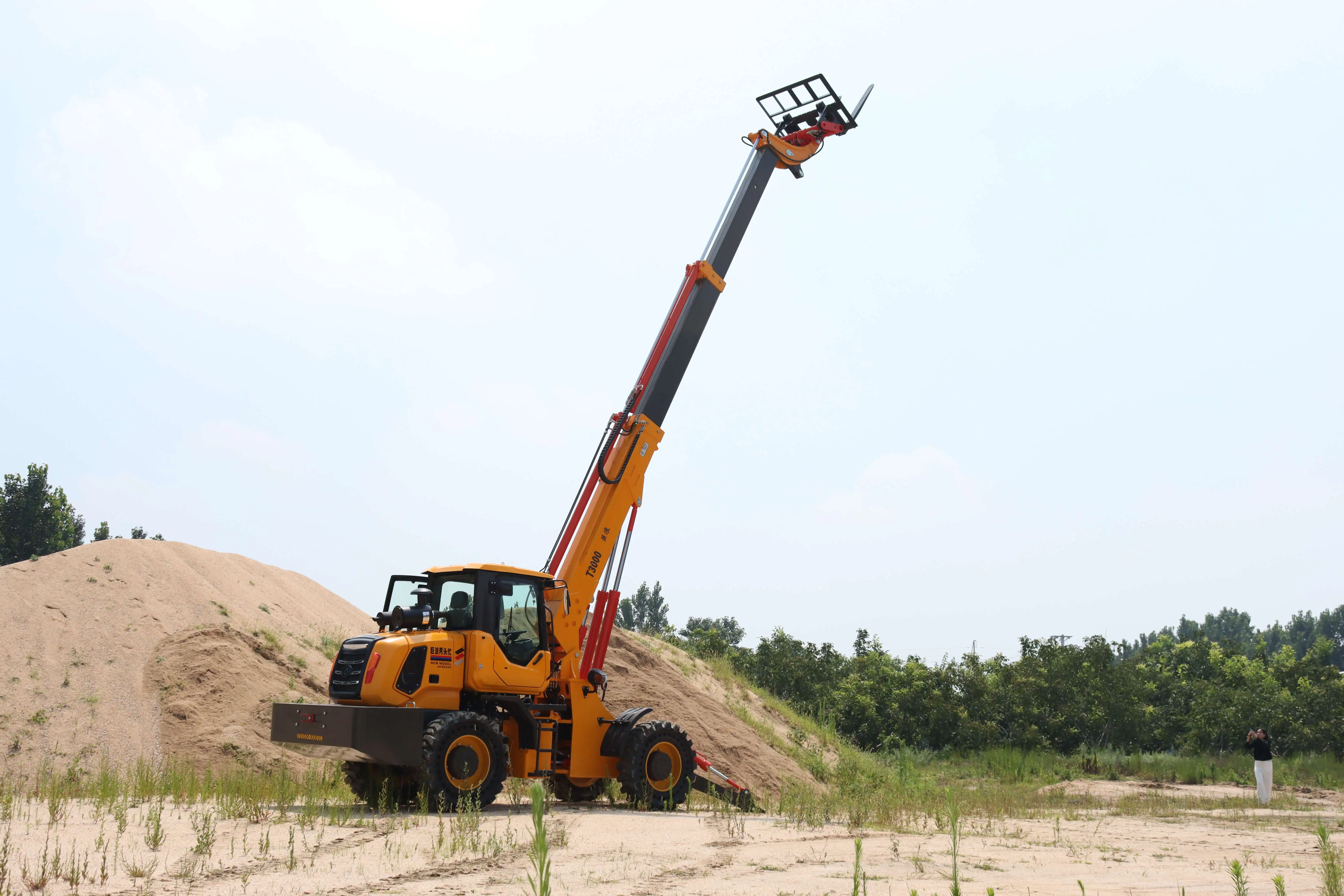 T3000 5 ton 2 ton 4 ton 1.5t 4wd front capacity cummins diesel multifunction telehandler mini telescope wheel telescopic loader
