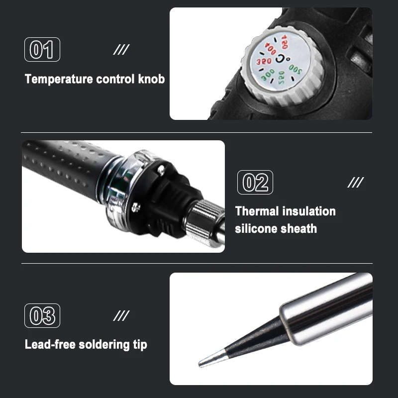 60W 220V/110V Professional Soldering Station Set 200~450 Temperature Control Soldering Iron Set