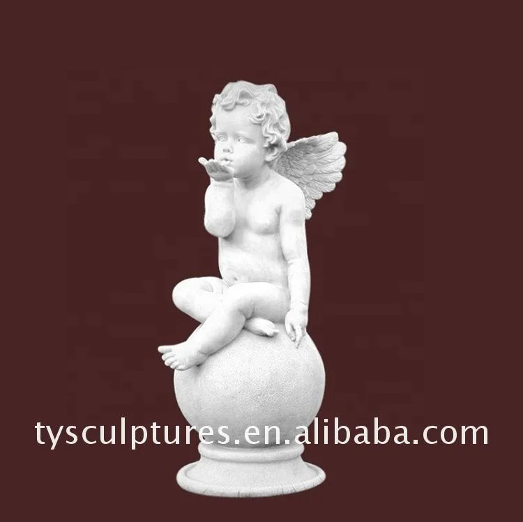 Garden decor life size granite baby angel statue marble cherub holding up book sculpture
