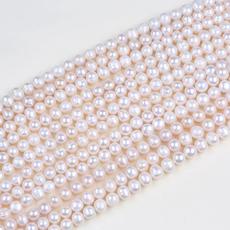 Wholesale 9-10mm potato freshwater pearl strands loose pearls