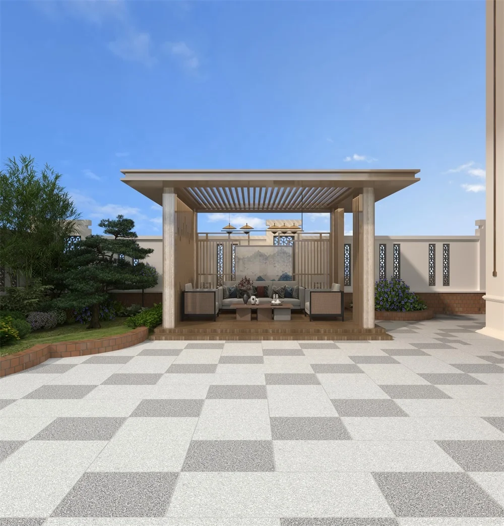 2cm Porcelain Rough Flooring Tile for Driveway Car Parking / Fountain Garden Wall Ceramic Floor Stone Outdoor Granite Tiles